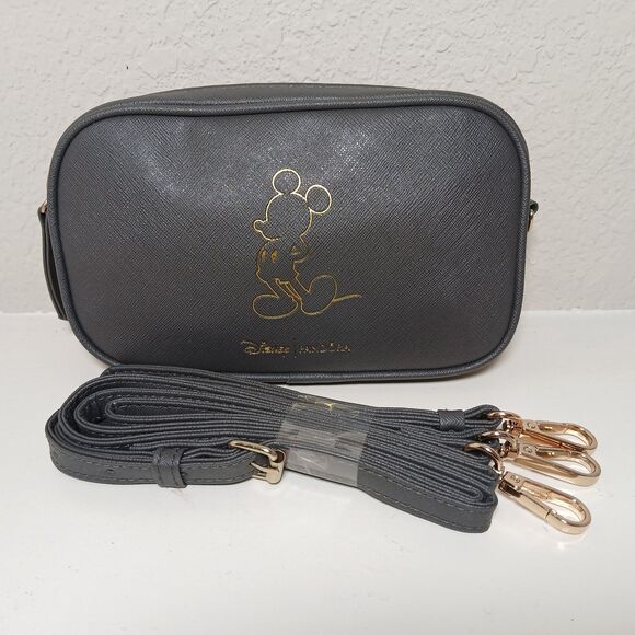 PANDORA x Disney Mickey Mouse Dark Grey Crossbody Clutch Bag  NEW PANDORA DISNEY Limited Edition Mickey Mouse Grey Zip Crossbody Bag 2018 #M2